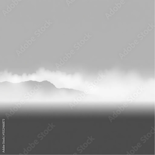 A fog bank rolling in from the grey ocean