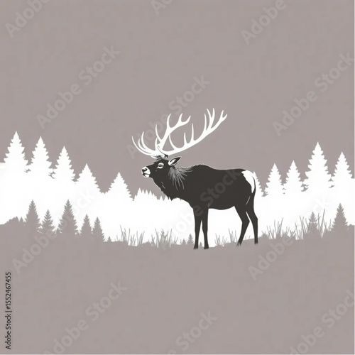 A elk bugling during the autumn rutting season