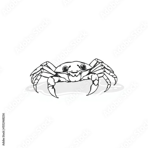 A crab scuttling quickly across wet sand