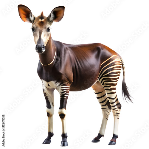 Naklejka okapi animal isolated on white background