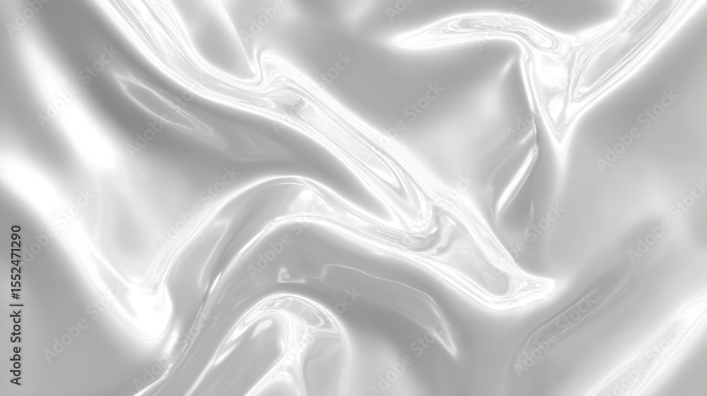Obraz premium Silky smooth white fabric with shiny satin texture and elegant flowing folds creating soft and luxurious appearance