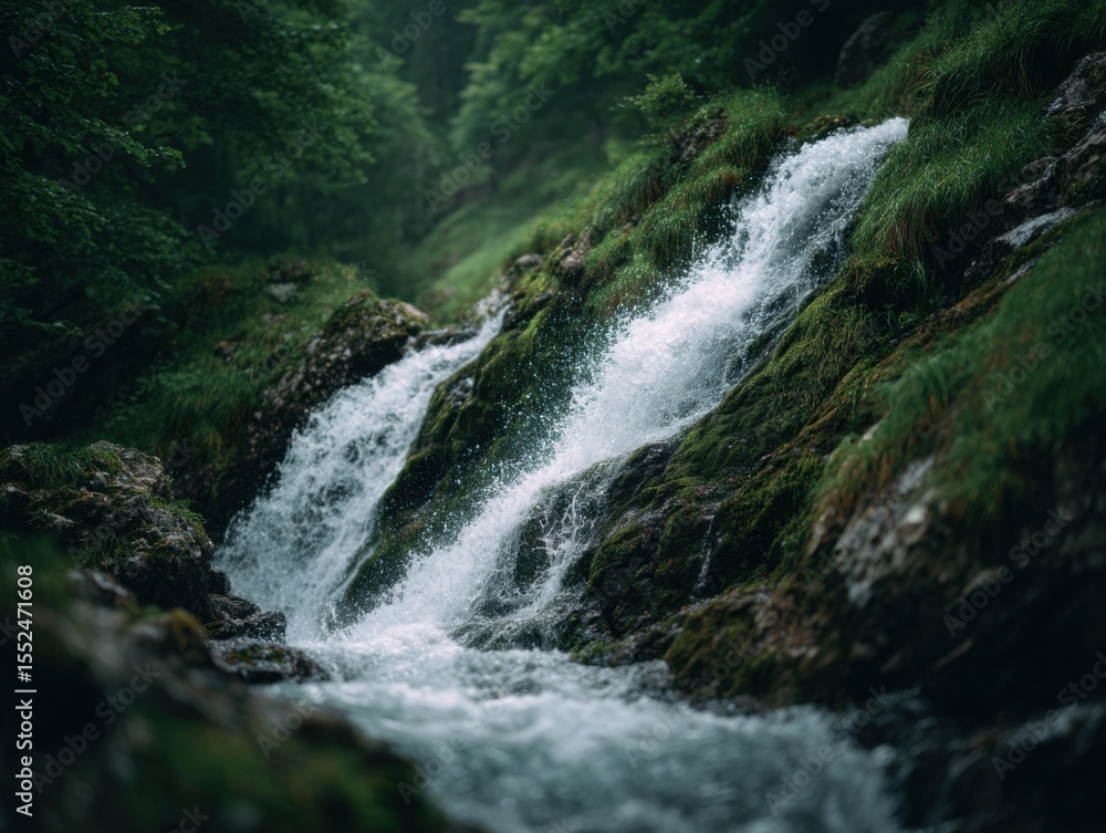 A Vibrant And Dynamic Cascading Waterfall A Vibrant And Dynamic Cascading Waterfall