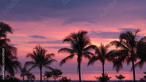 A Vibrant And Peaceful Sunrise In The Tropics