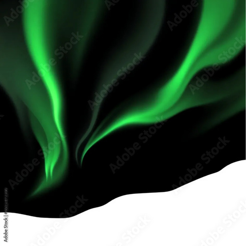 A aurora borealis dancing in ribbons of green ligh...