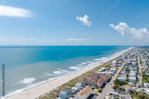 Carolina Beach North Carolina summer scene aerial. 