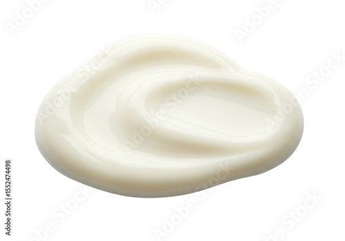 Isolated Transparent Background Creamy Blob White Cosmetic Texture