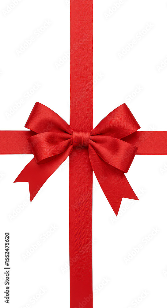 Isolated Transparent Background Red Glitter Ribbon Bow Gift Present Isolated Transparent Background Red Glitter Ribbon Bow Gift Present