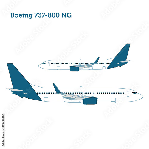 Boeing 737-800 Next Generation Aircraft with Modern Winglets and Improved Fuel Efficiency for Medium-Range Flights