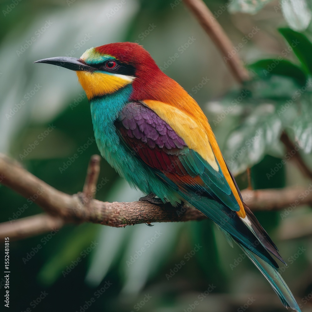 Obraz premium An Exotic Bird With Colorful And Vibrant Plumage