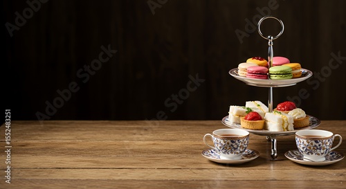 Indulge in an elegant afternoon tea with delicate pastries and fine china.