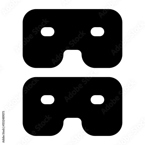 multiplayer game black glyph icon.