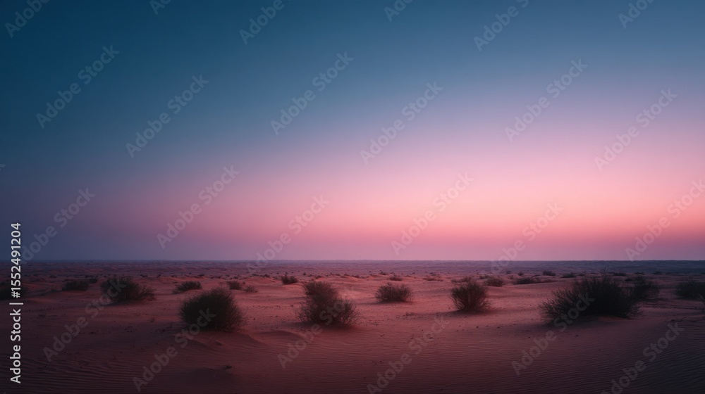 Fototapeta premium The Gentle Awakening of a Peaceful Desert Dawn