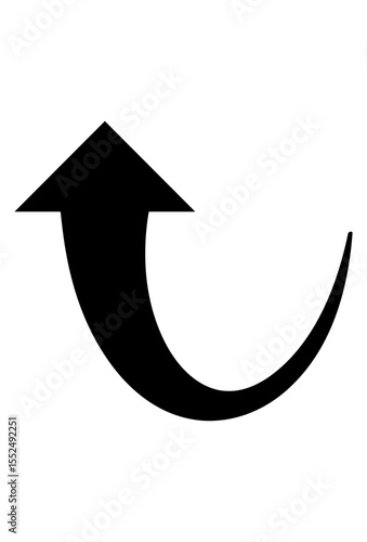 
Curved arrow indicating an upward or return direction.
 Black U-shaped arrow symbolizing a reversal or rotation.
Icon of an arrow, bent, showing a redo or refresh.
