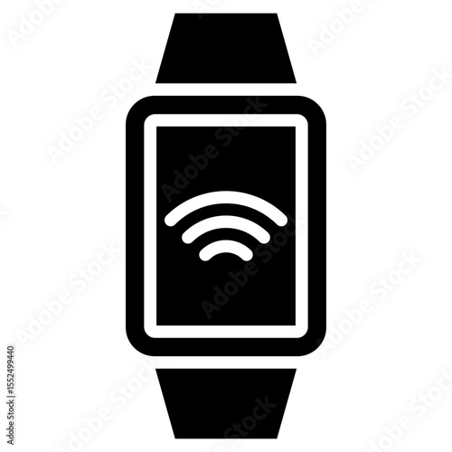 smartwatch payments glyph icon