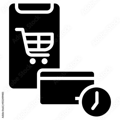 buy now, pay later glyph icon