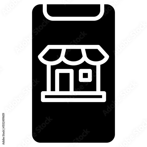 merchant apps glyph icon