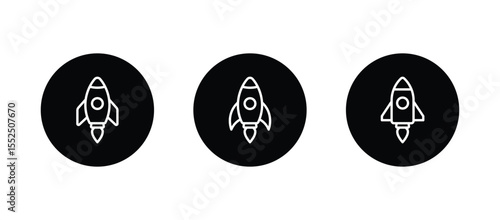 Rocket icon. Rocket launched icon vector.