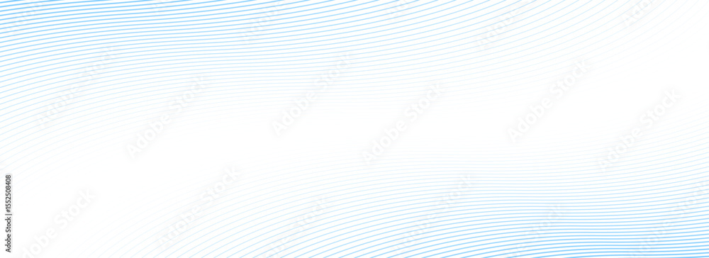 Naklejka premium Abstract thin line wave background. Light blue dynamic stripe texture. Warped and curved lines wallpaper for tech design template, finical presentation, medicine brochure, leaflet, booklet. Vector