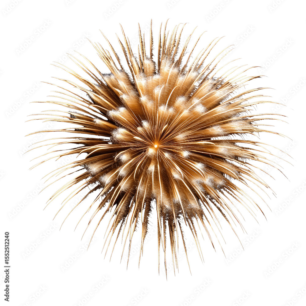 Naklejka premium Sparkling Golden Firework Explosion with Radiant Starburst Effect