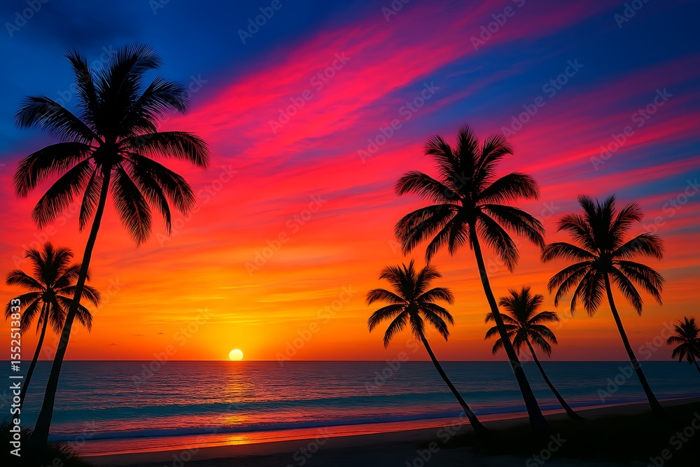 palm trees at sunset, golden hour palm trees at sunset, golden hour