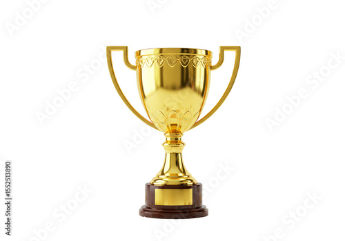 Wallpaper Mural Isolated 3D Rendering Golden Trophy for Winner and Success on Transparent Background Torontodigital.ca