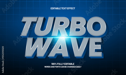 turbo wave editable text effect with a fast and speed text style
