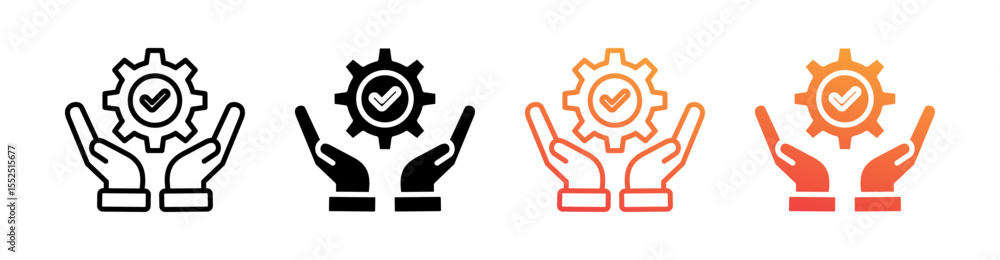Obraz premium Support Multi Style Icon Set Vector 