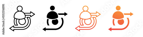 Scrum Master Multi Style Icon Set Vector 