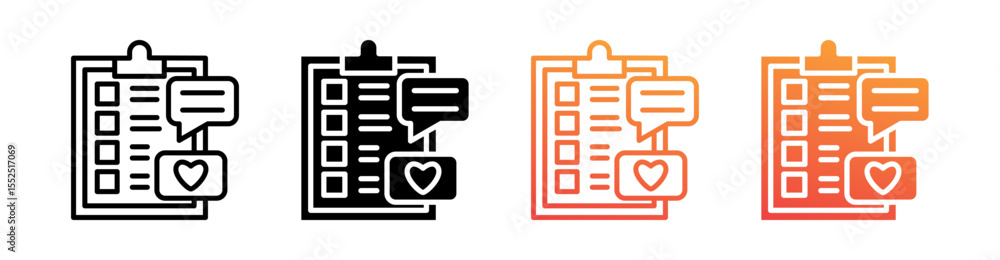 Task Board Multi Style Icon Set Vector Task Board Multi Style Icon Set Vector
