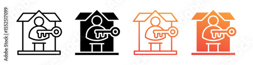 Ownership Multi Style Icon Set Vector 