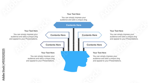 Mind Mapping Brain Infographic – Editable PowerPoint Diagram Template. Modern Infographic Elements – Fully Editable SVG for PowerPoint, Web, Illustrator, and most vector-based applications.