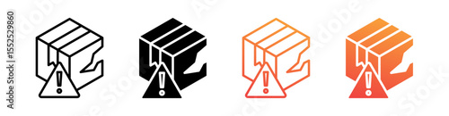 Defect Multi Style Icon Set Vector 