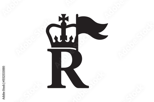 loyalist emblem silhouette vector art illustration on white background