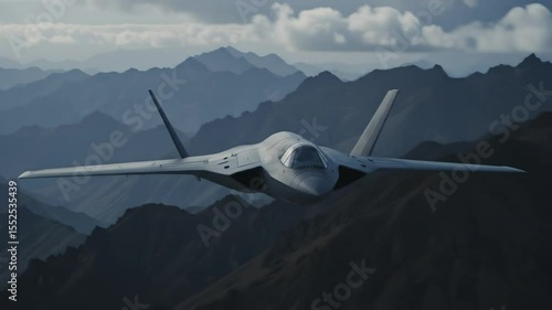 Majestic F-22 Raptor soaring through dramatic mountainous terrain aerial maneuver display