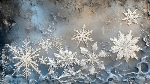 christmas background with snowflakes