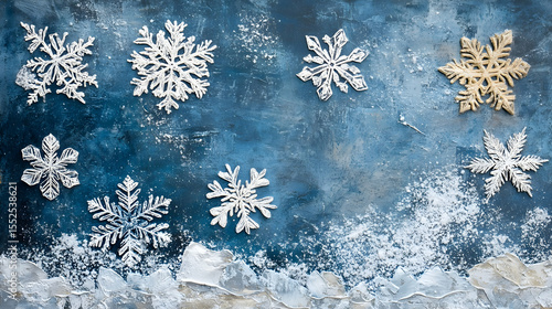 christmas background with snowflakes