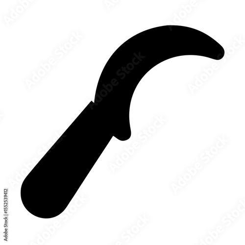 Curved Blade Tool for Beveling Leather Edges Used in Crafting Activities