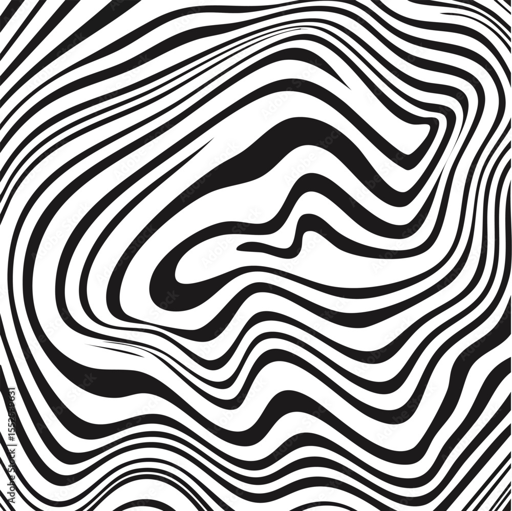 Black and white wavy lines abstract pattern with optical illusion effect stripes Black and white wavy lines abstract pattern with optical illusion effect stripes