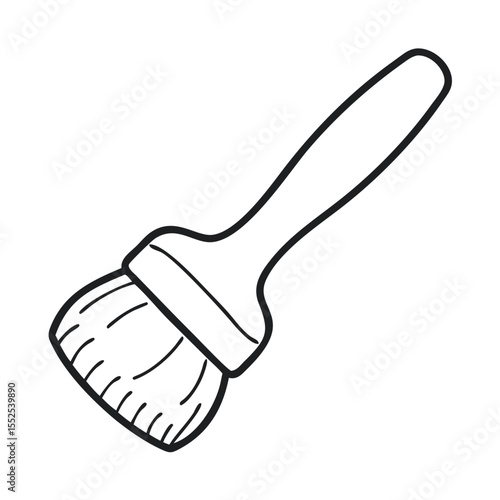 Small Brush for Precise Application of Leather Edge Paint in Crafting