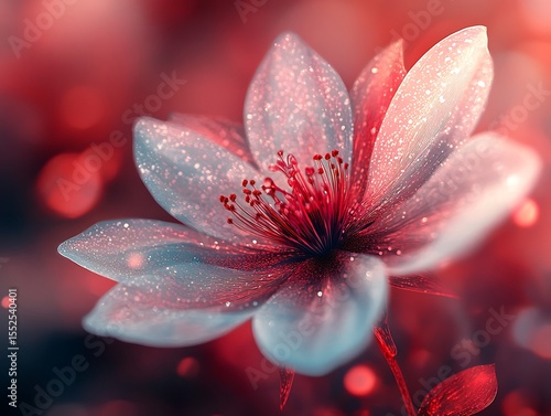 Sparkling floral artwork conveying ethereal beauty and delicate details