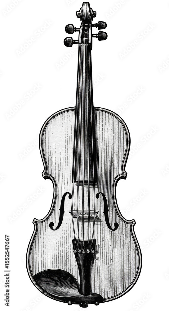 Naklejka premium Violin Music Instrument String Classical Orchestra Sound PNG