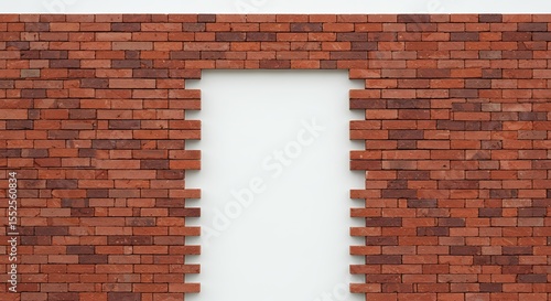 Red brick archway section