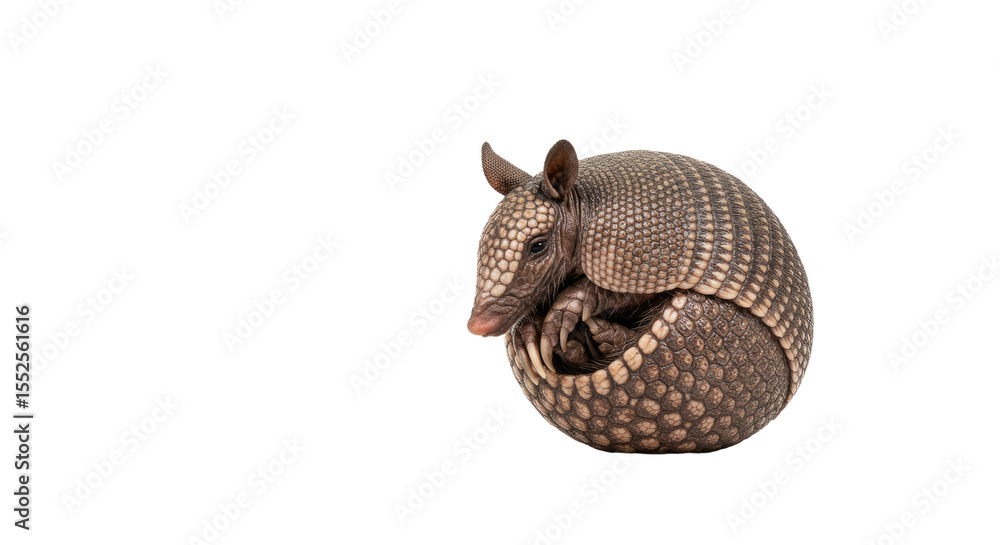 Obraz premium Adorable Armadillo Curled Up.