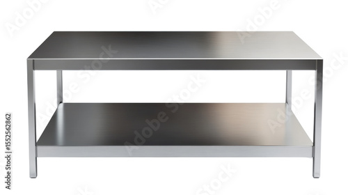 Wallpaper Mural silver steel table on white background Torontodigital.ca