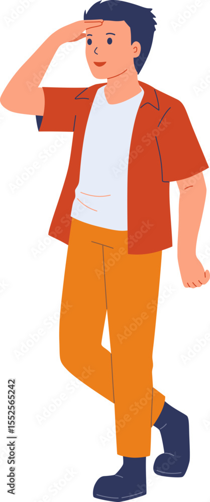 Man with Hand on Forehead Looking
Man with Hand on Forehead Looking