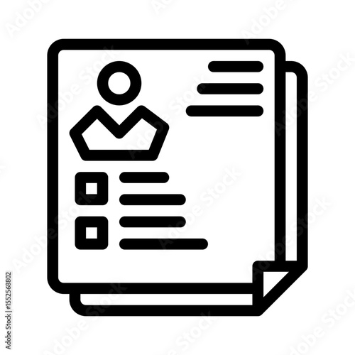 resume template line icon