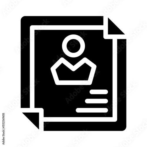 professional summary glyph icon