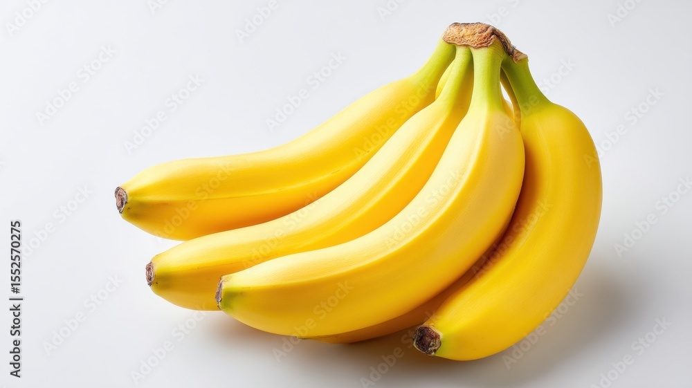 Fresh bananas arranged on a light background, showcasing their vibrant yellow color. Fresh bananas arranged on a light background, showcasing their vibrant yellow color.