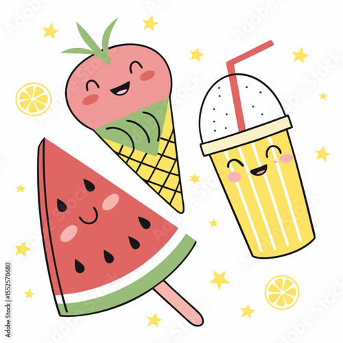Sweet Taste of Summer vector

