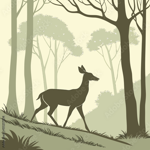 Winter Forest Wanderer vector 
